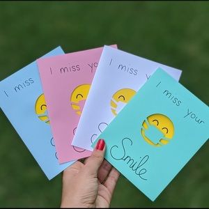 “I miss your Smile” Set of 4 Greeting Cards